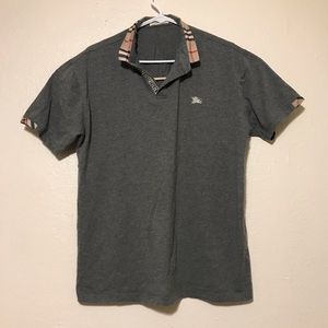 Burberry polo gray shirt 2xl